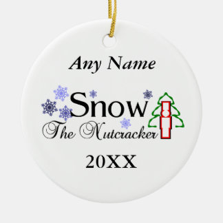 Nutcracker Snow Ceramic Ornament