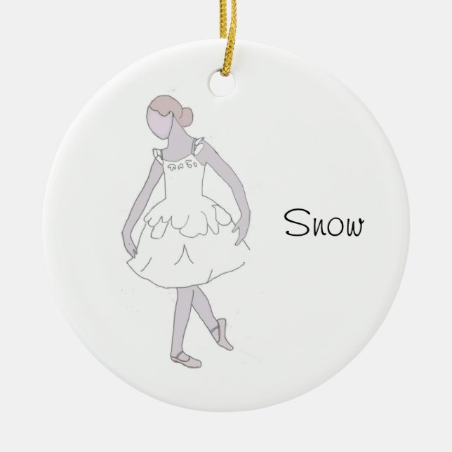 Nutcracker Snow Keepsake Ornament (Front)