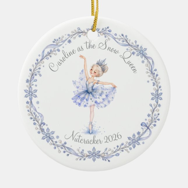 Nutcracker Snow Queen Ornament (Front)