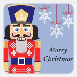 Nutcracker Snowflake Christmas Stickers