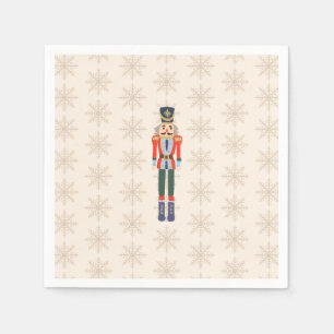 Nutcracker Snowflake Pattern Holiday Paper Napkin