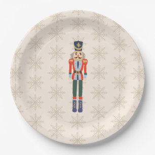 Nutcracker Snowflake Pattern Holiday Paper Plates