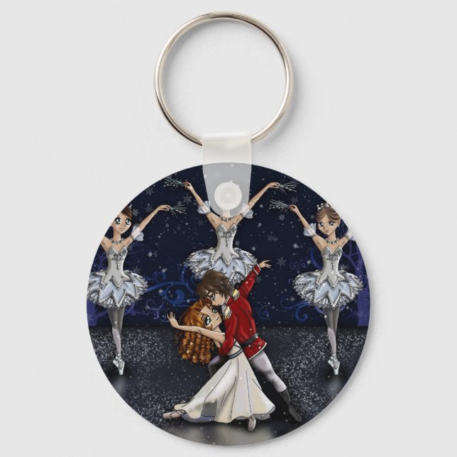 Nutcracker Snowflakes Keychain (Front)