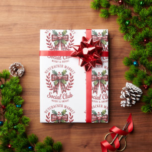 Nutcracker Social Club Shopping Market Group  Wrapping Paper