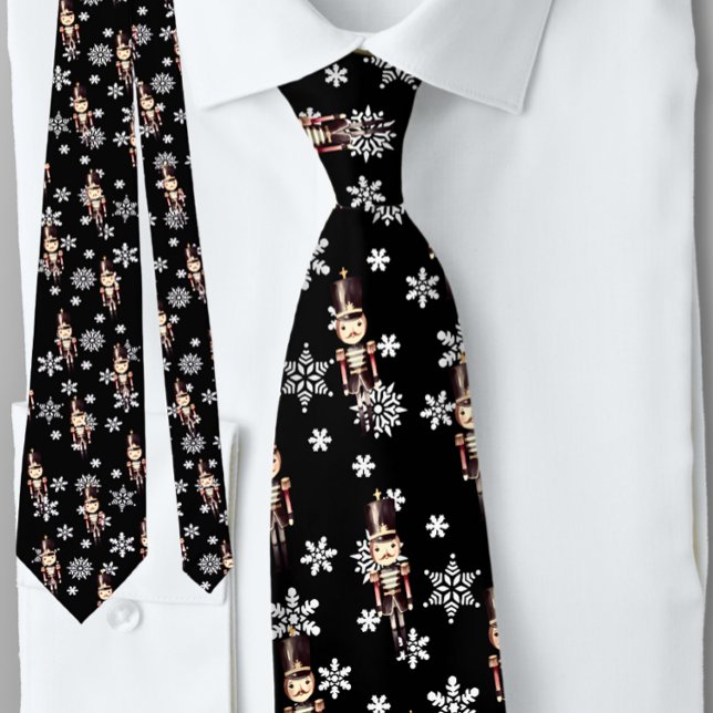  Nutcracker Soldier and Snowflakes  Neck Tie (Creator Uploaded)