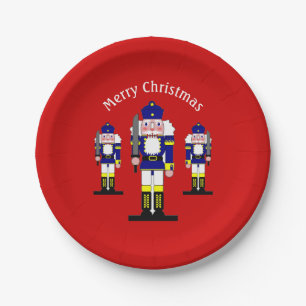 Nutcracker Soldier Ballet Merry Christmas Party Paper Plates