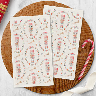 Nutcracker Soldier Christmas Paper Guest Towels