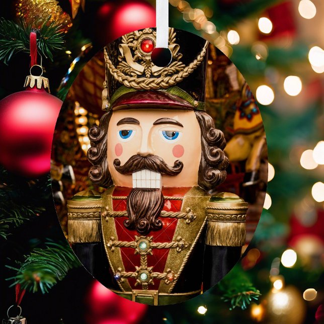 Nutcracker Soldier Christmas Tree Add Year Metal Ornament (Creator Uploaded)