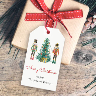 Nutcracker soldier & Christmas tree Gift Tags