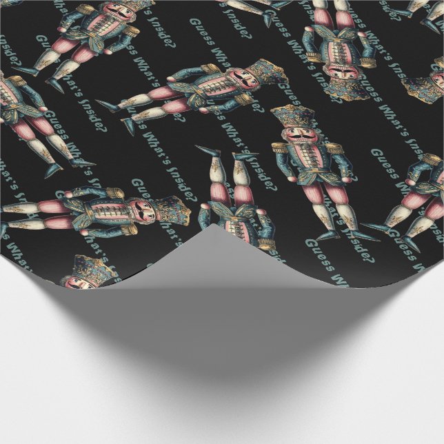 Nutcracker Soldier Guess What's Inside? Wrapping Paper (Corner)