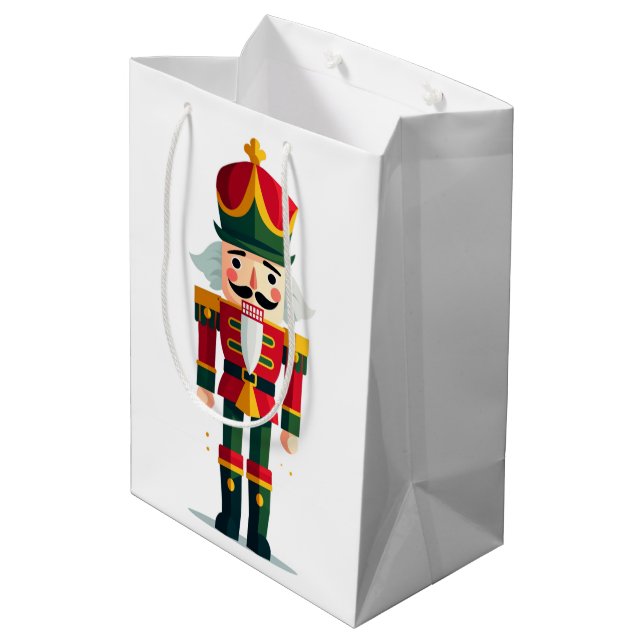 Nutcracker Soldier Medium Gift Bag (Back Angled)