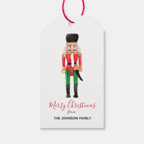 Nutcracker soldier Merry Christmas Gift Tags