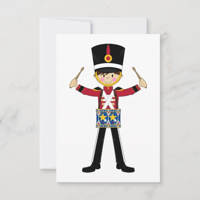 Nutcracker Soldier Playing Drums RSVP Card (Front)