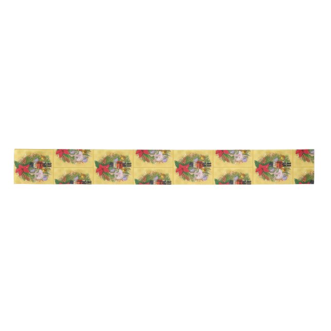 Nutcracker Soldier Sugar Plum Fairy Christmas Xmas Satin Ribbon (Front)