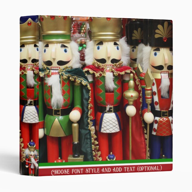 Nutcracker Soldiers Christmas  3 Ring Binder (Front/Spine)