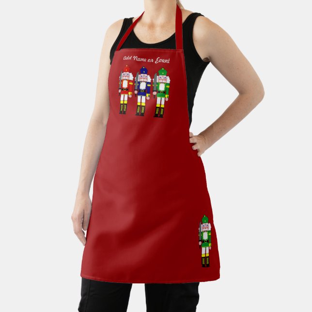 Nutcracker Soldiers Christmas Apron (Insitu)