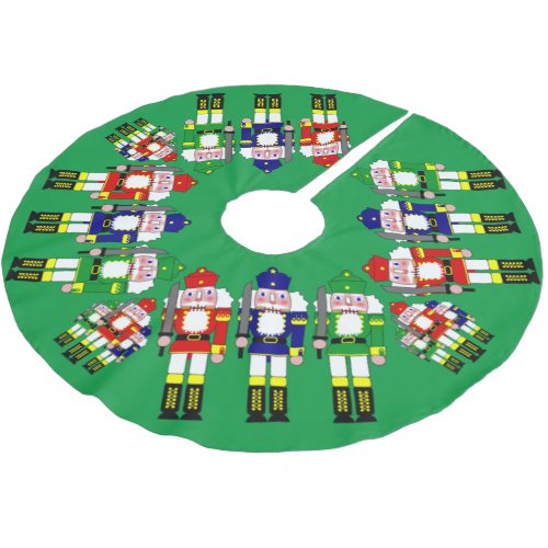 Nutcracker Soldiers Christmas Brushed Polyester Tree Skirt