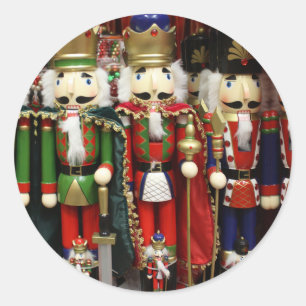Nutcracker Soldiers Christmas Classic Round Sticker