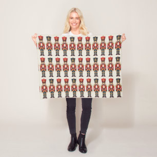 Nutcracker Soldiers Christmas Fleece Blanket