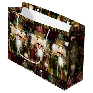 Nutcracker Soldiers Christmas Large Gift Bag