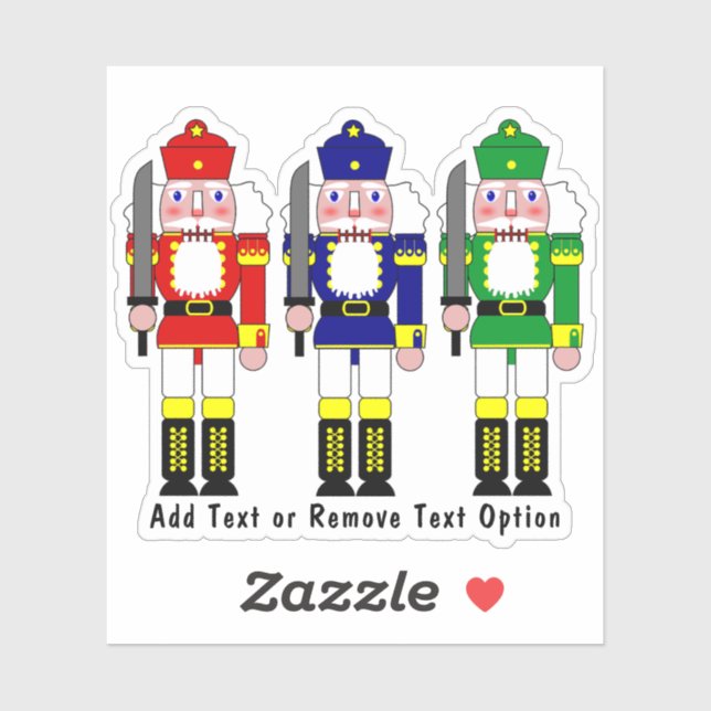 Nutcracker Soldiers Christmas Sticker (Sheet)