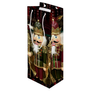 Nutcracker Soldiers Christmas Wine Gift Bag