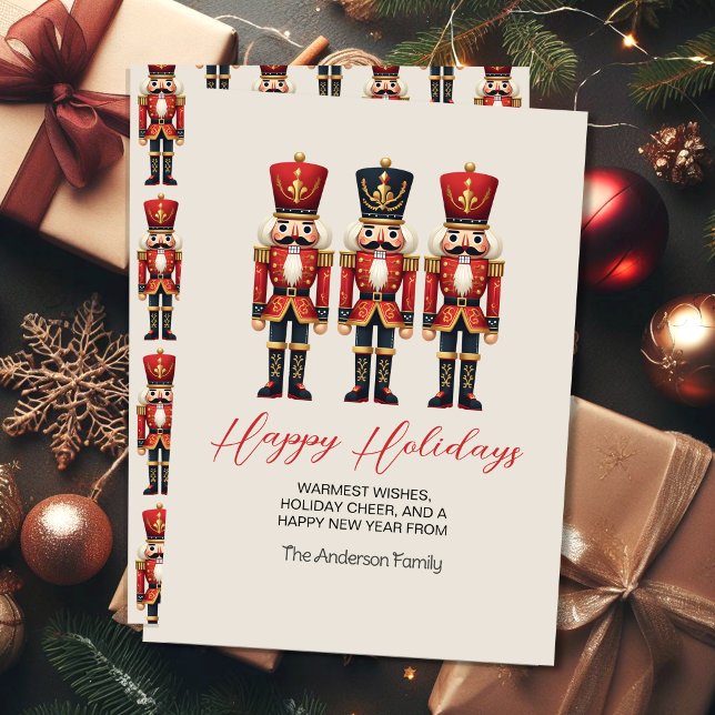 Nutcracker Soldiers Happy Holiday Cards