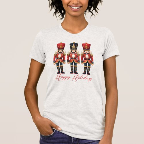 Nutcracker Soldiers Happy Holiday T_Shirt