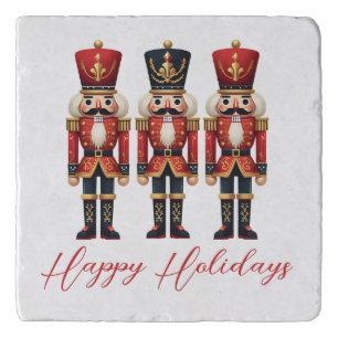 Nutcracker Soldiers Happy Holiday Trivet