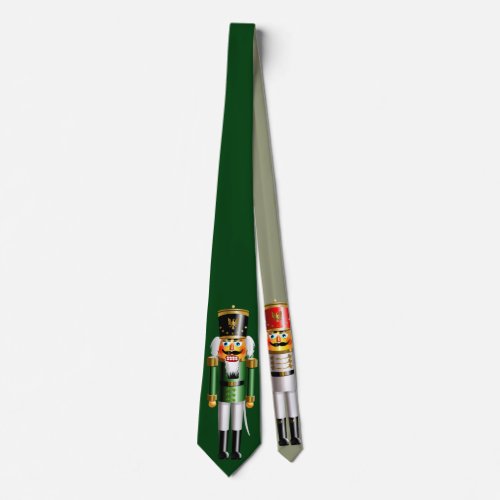 Nutcracker Soldiers In Green And White Uniforms Tie