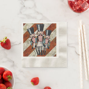 Nutcracker Soldiers Stripes Napkins