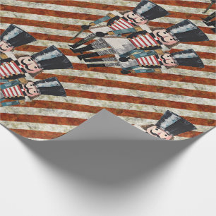 Nutcracker Soldiers Stripes Wrapping Paper