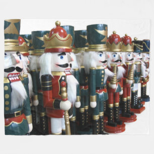Nutcracker Soliders on Fleece Throw Blanket