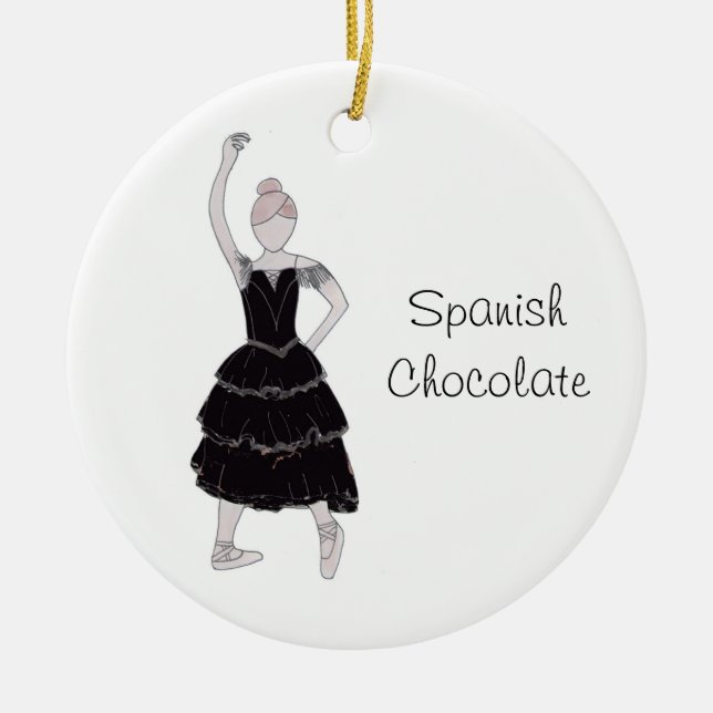 Nutcracker Spanish Chocolate Keepsake Ornament (Front)