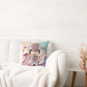Nutcracker Splash Christmas Holiday Throw Pillow