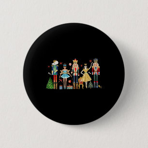 Nutcracker Squad Ballet Dance Christmas Matching F Button