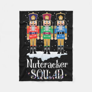 Nutcracker Squad Ballet Dance Christmas Xmas Light Fleece Blanket