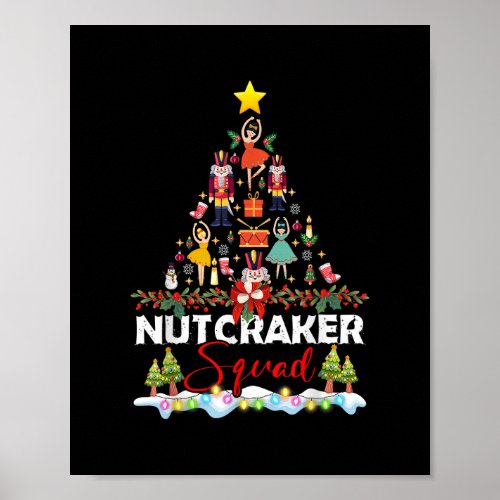 Nutcracker Squad Ballet Dance Matching Family Chri Poster