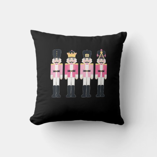 Nutcracker Squad Ballet Dance Matching Family Xmas Throw Pillow