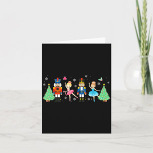 Nutcracker Squad Ballet Dance Merry Christmas Wome Card