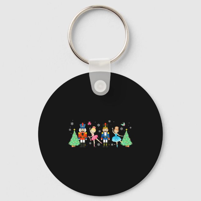 Nutcracker Squad Ballet Dance Merry Christmas Wome Keychain (Front)