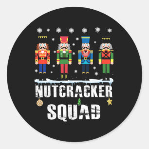Nutcracker Squad Byllet Dance Matching Family Chri Classic Round Sticker