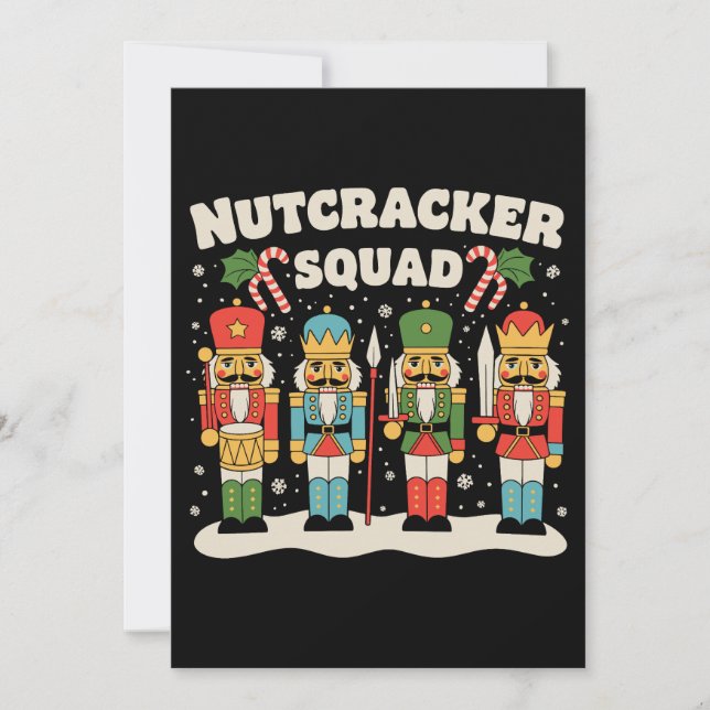 Nutcracker Squad Christmas Xmas Holiday Season Card (Front)