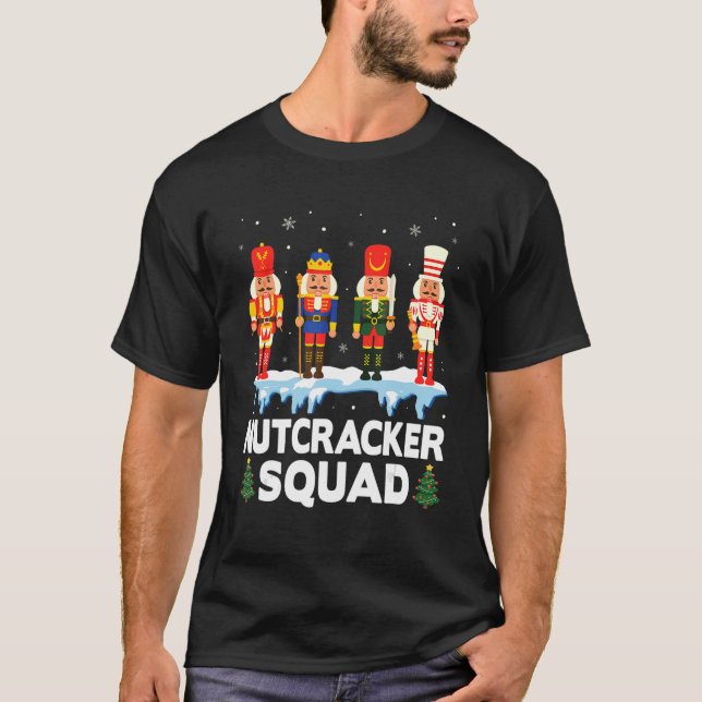 Nutcracker Squad Holiday Ballet Dance Christmas Pa T-Shirt (Front)