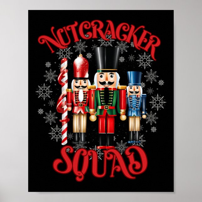 Nutcracker Squad Holiday Christmas Xmas Pajama  Poster (Front)