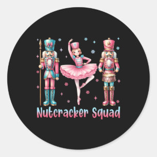 Nutcracker Squad Llet Dance Merry Christmas Women Classic Round Sticker
