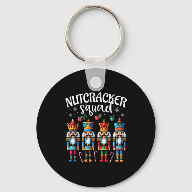 Nutcracker Squad Pajama Merry Christmas Toddler Bo Keychain (Front)