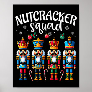 Nutcracker Squad Pajama Merry Christmas Toddler Bo Poster