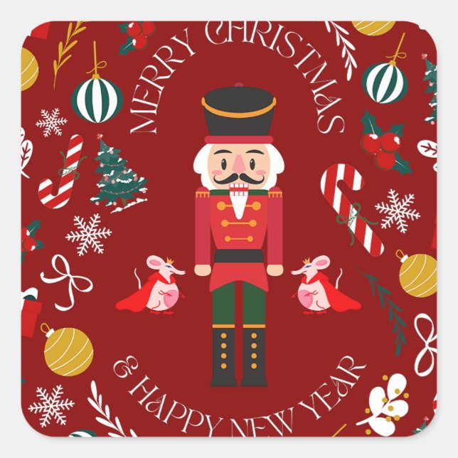 Nutcracker Square Sticker (Front)