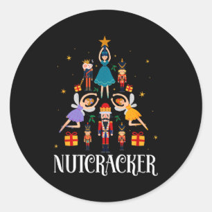 Nutcracker Sugar Fairy Plum Christmas - Nutcracker Classic Round Sticker
